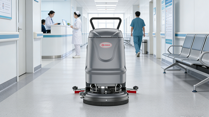 尤溪縣西城鎮(zhèn)衛(wèi)生院煥新清潔：揚子鋰電洗地機助力高效運維
